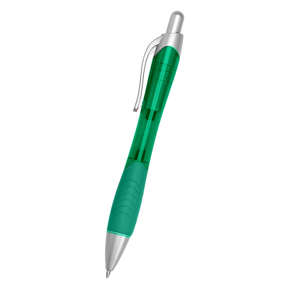 Rio Gel Pen With Contoured Rubber Grip - Translucent Green