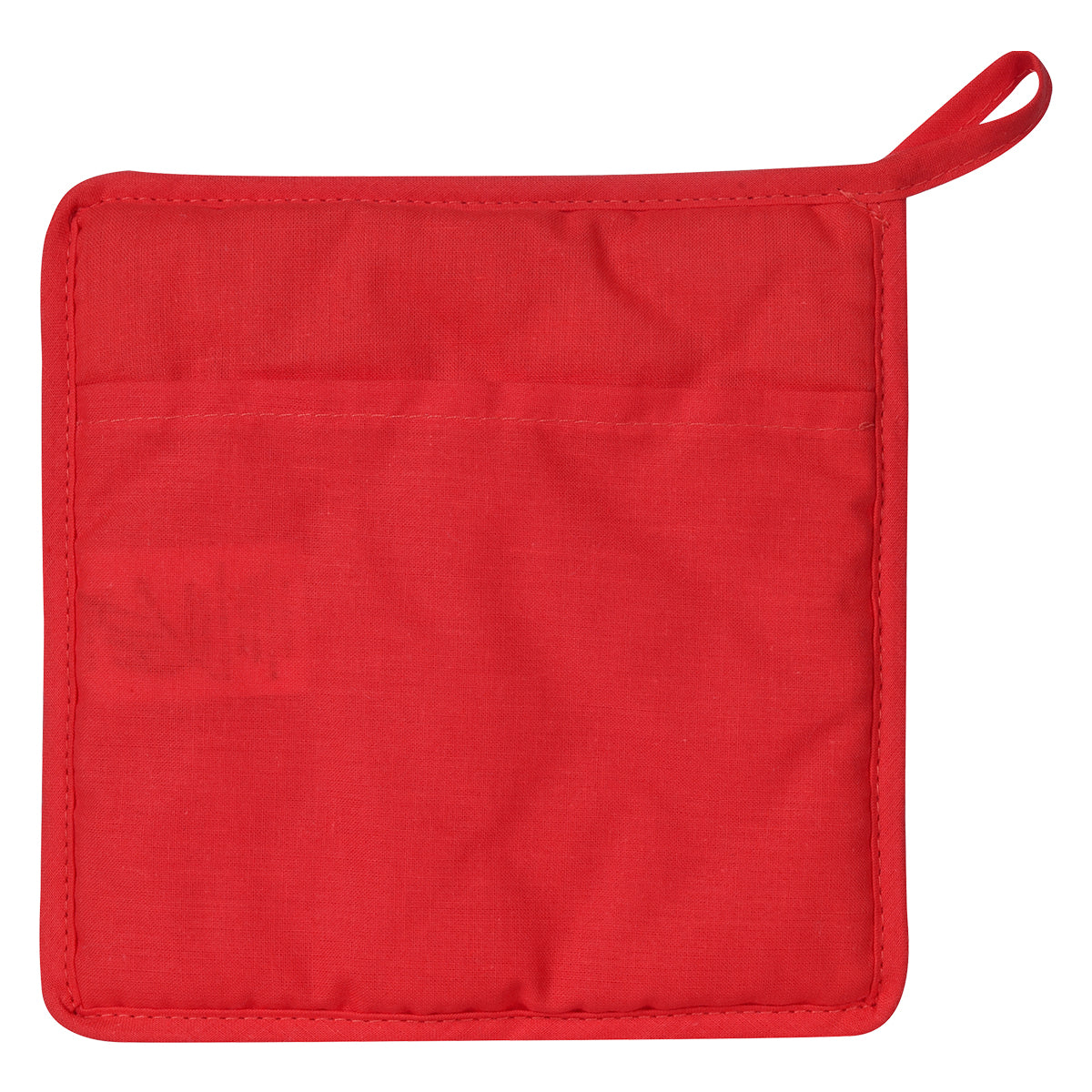 Quilted Cotton Canvas Pot Holder - Red