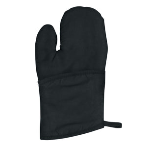 Quilted Cotton Canvas Oven Mitt - Black