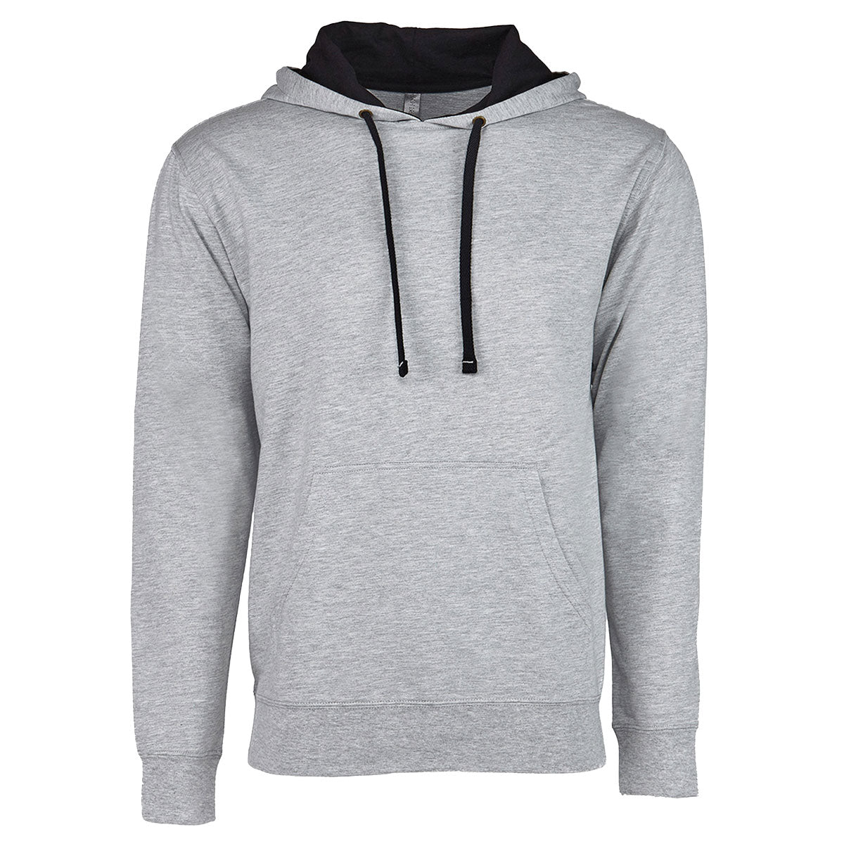 Next Level Unisex Laguna French Terry Pullover Hooded Sweatshirt - Hthr Grey/black