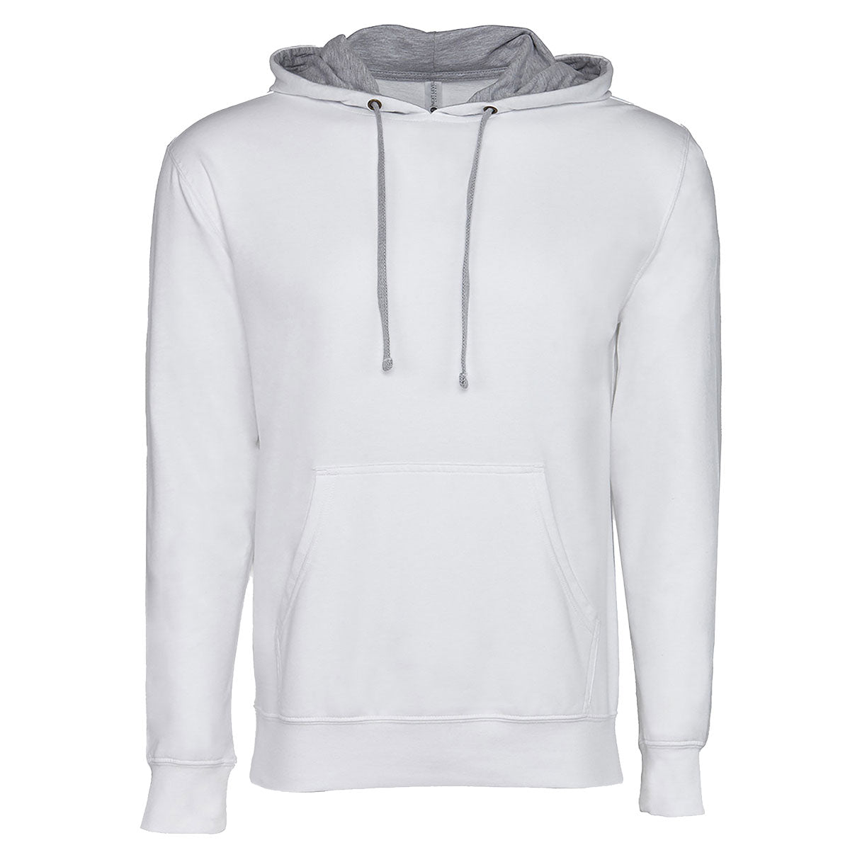 Next Level Unisex Laguna French Terry Pullover Hooded Sweatshirt - Wht/hthr Gray