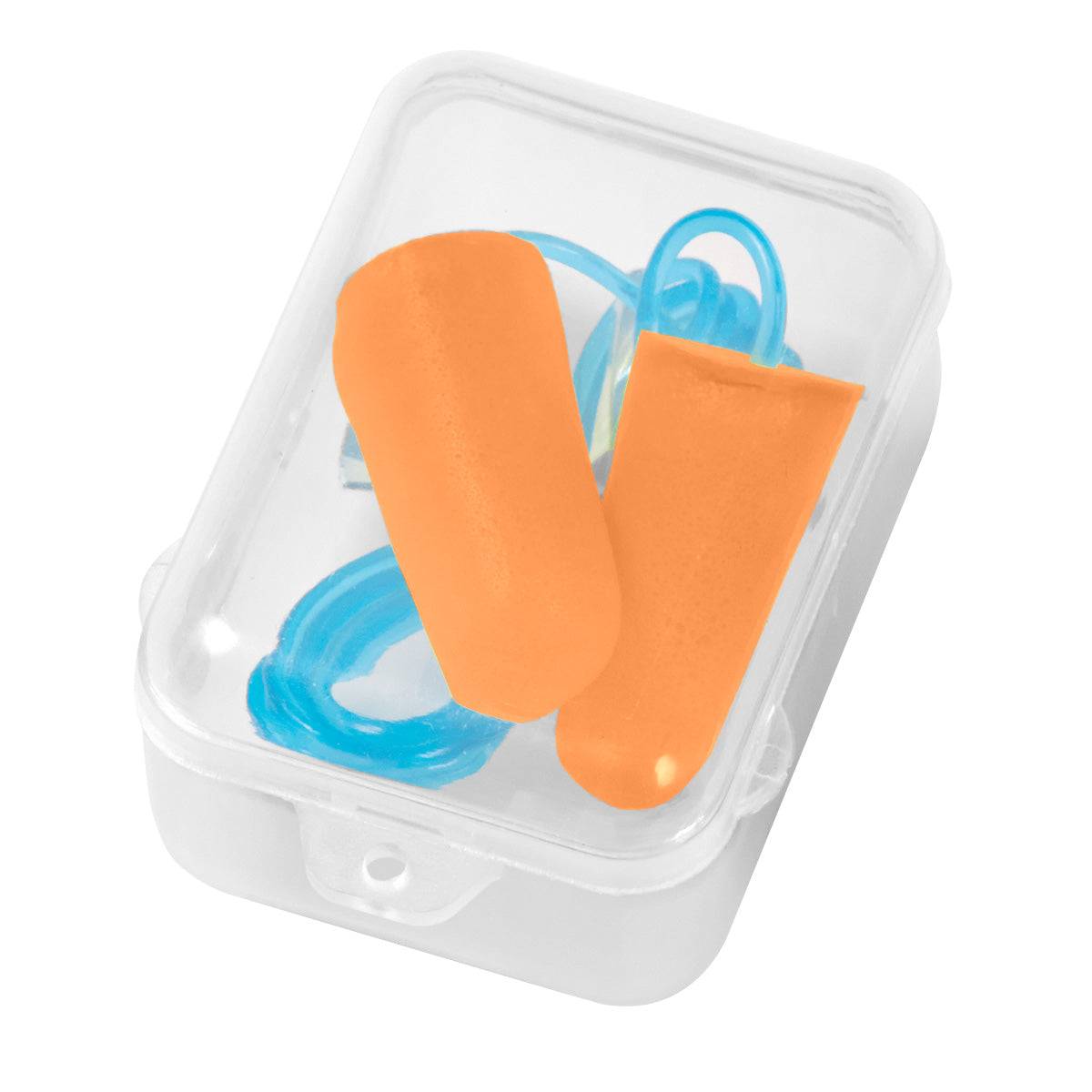 Foam Ear Plug Set In Case - Orange