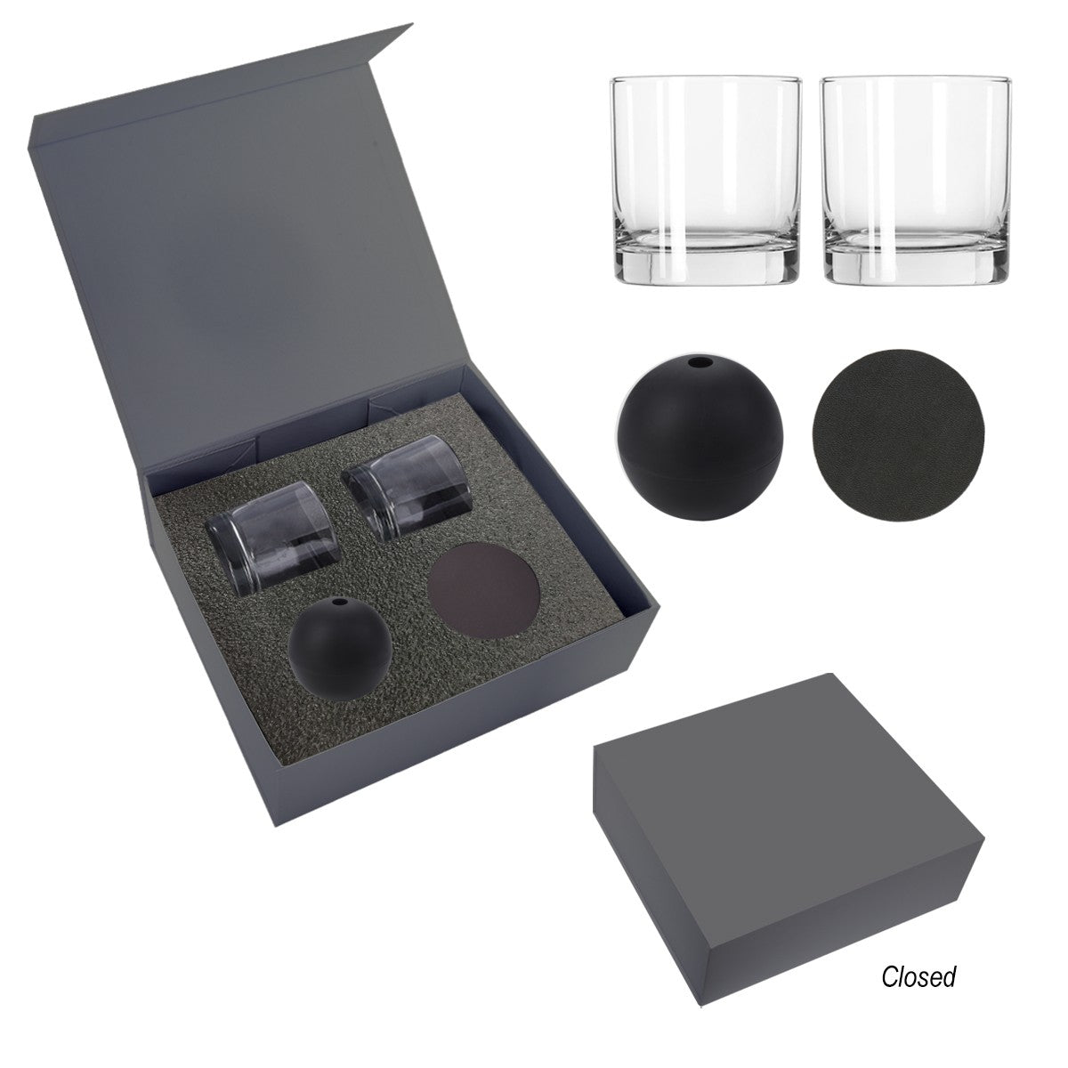 Ice-Sphere Whiskey Kit - Black/Gray