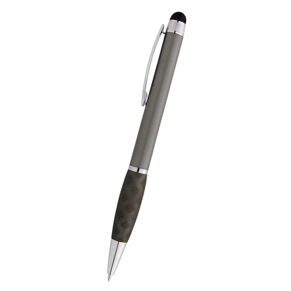 Crisscross Grip Stylus Pen - Gun Metal
