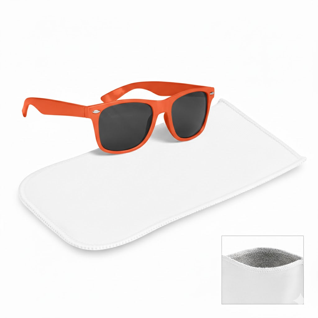 Malibu Sunglasses With Rpet Microfiber Sunglass Pouch - Orange