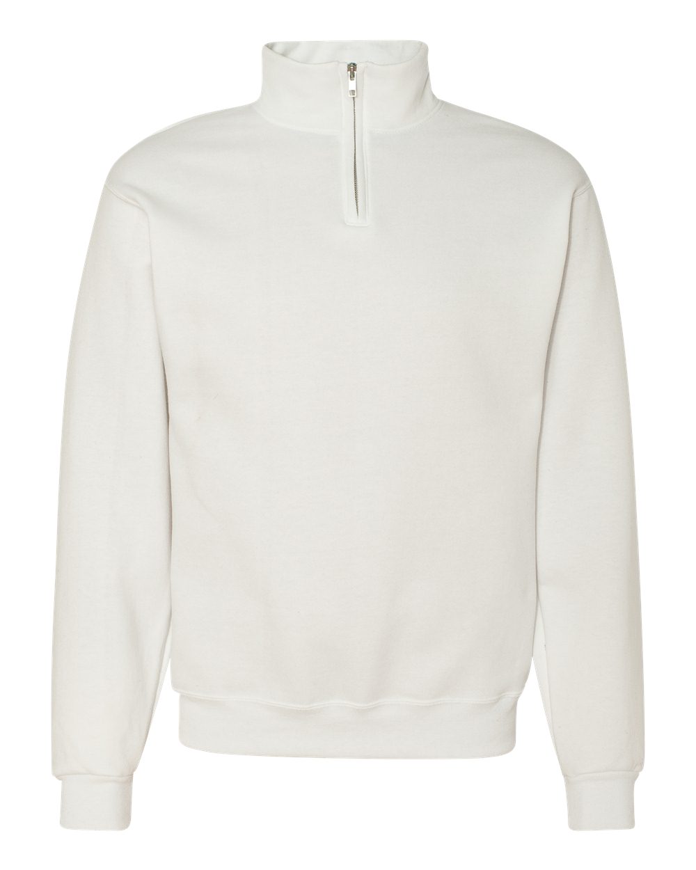 JERZEES Adult 8 oz. NuBlend® Quarter-Zip Cadet Collar Sweatshirt - White