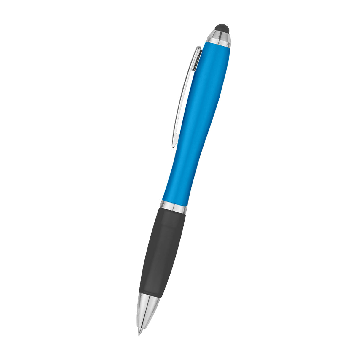 Satin Stylus Pen - Lt Blue With Black