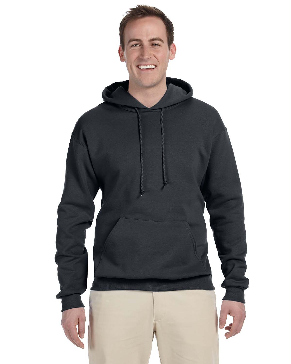 JERZEES Adult NuBlend® Fleece Pullover Hooded Sweatshirt - Charcoal Grey