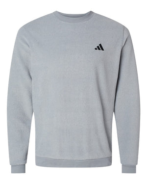 Adidas Men's Terry Loop Crewneck Sweatshirt - Grey Three