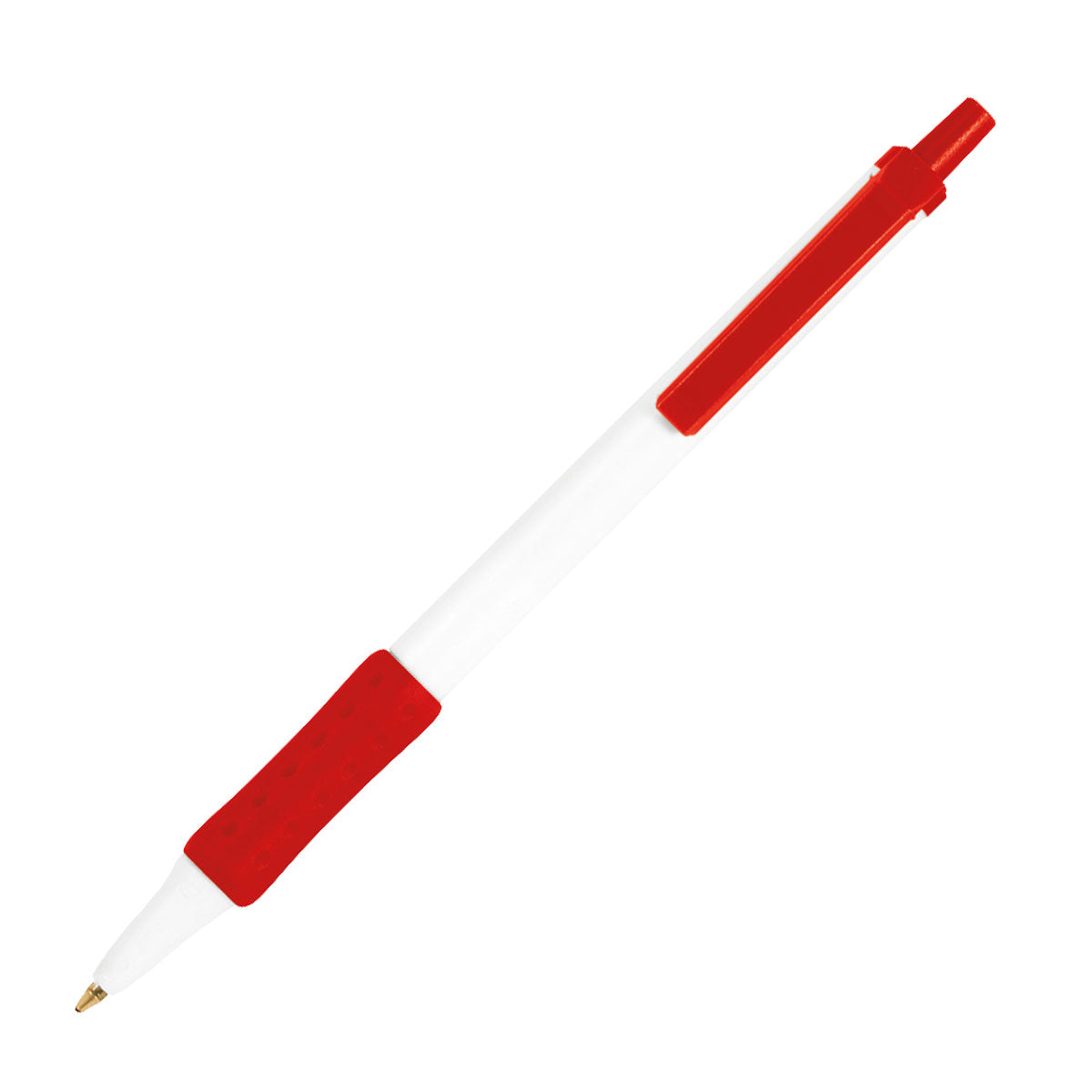 BIC® Clic Stic® Grip Pen - White With Red