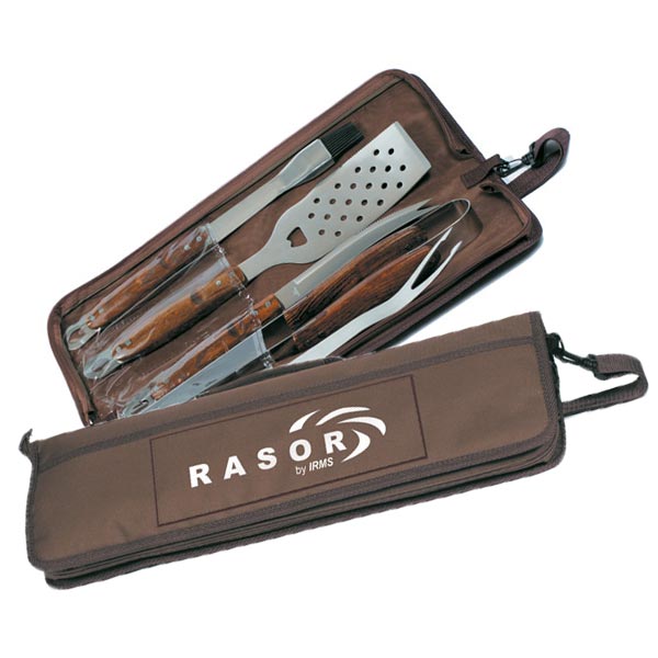 5-Piece Barbecue Tool Set - Brown