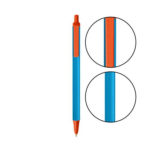 Blue BIC® Clic Stic® Pen - Blue With Orange