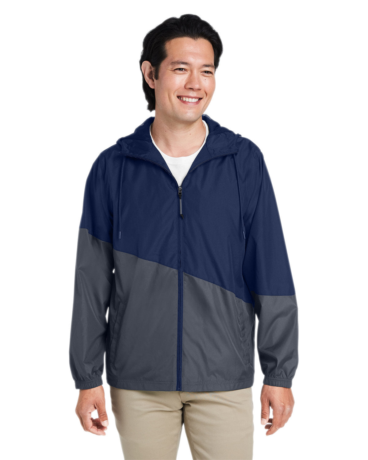 Core365 Unisex Techno Lite Colorblock Windbreaker - Front