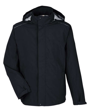 CORE365 Men's Barrier Rain Jacket - Black