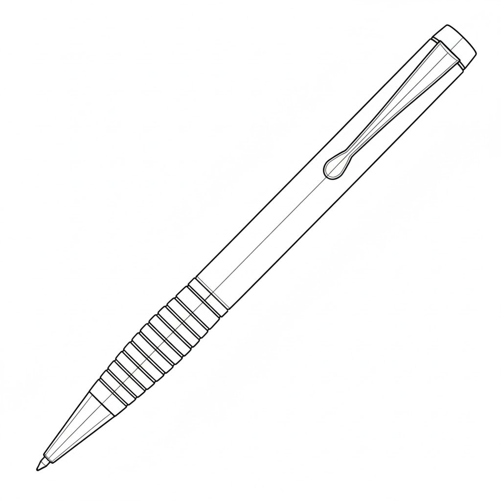 Belvedere Metal Promotional Pen - Black With Gold