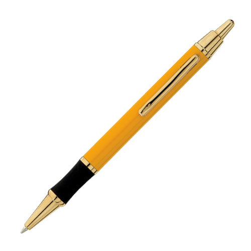 Galaxy Metal Click-Action Promotional Pen - Mustard With Gold