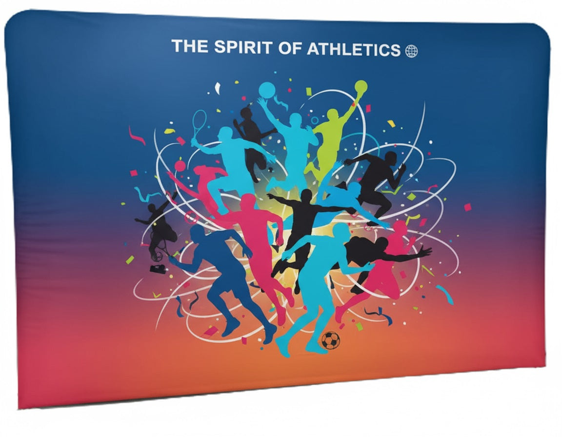 10'W x 8'H EuroFit Straight Wall, Replacement Full Color Graphics Double Sided