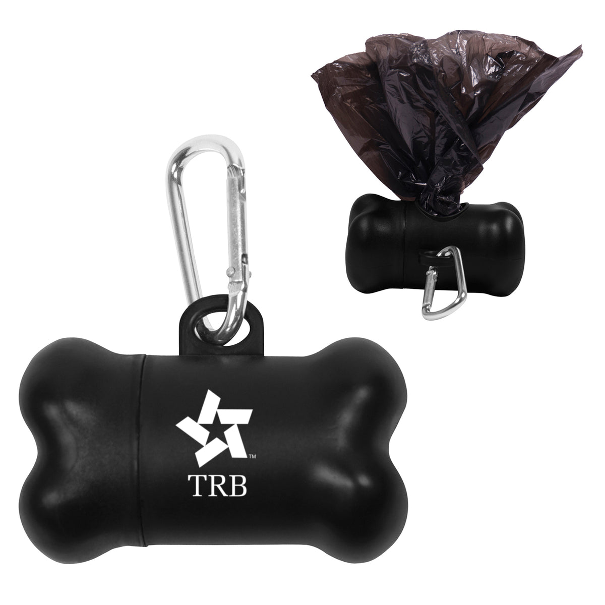 Dog Bone Baggie Dispenser - Black