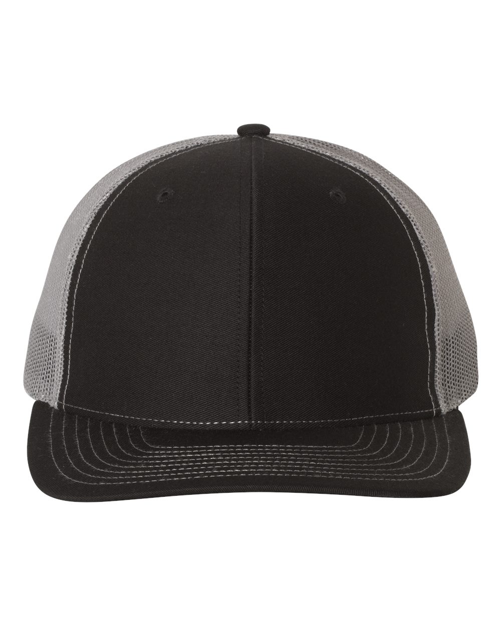 Premium Cotton Mesh Trucker Cap Richardson 112 Alternative - Black/Gray