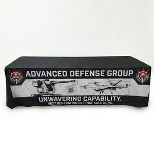 Sublimated Table Cloth for 8' table, Drape style, 4 sided, Closed Back - Various