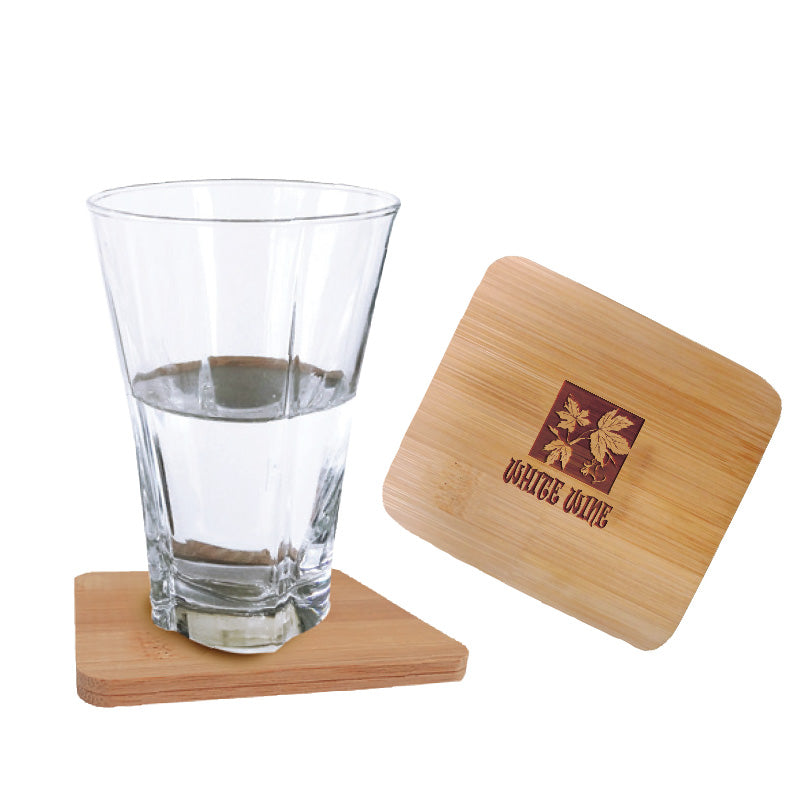 Square Bamboo Coaster - 6 Piece Set - Square