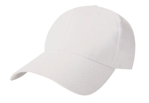 Superior Weight Chino Twills with Velcro Closure and Stiff Peak - Custom Embroidered - White