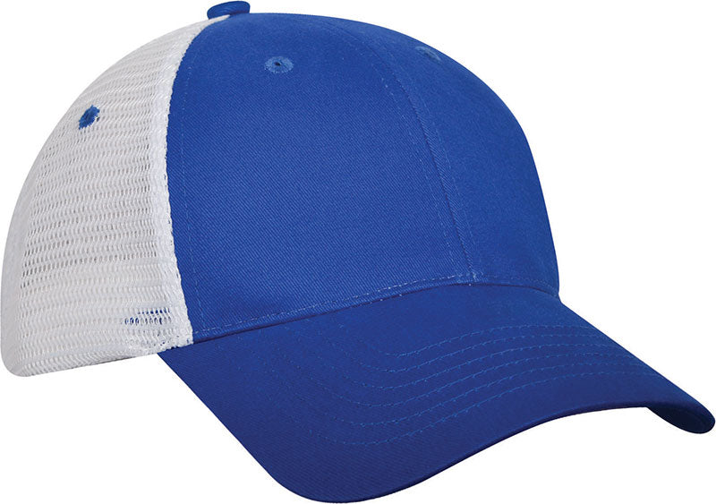 Trucker's Choice Mesh Cap - Royal With White