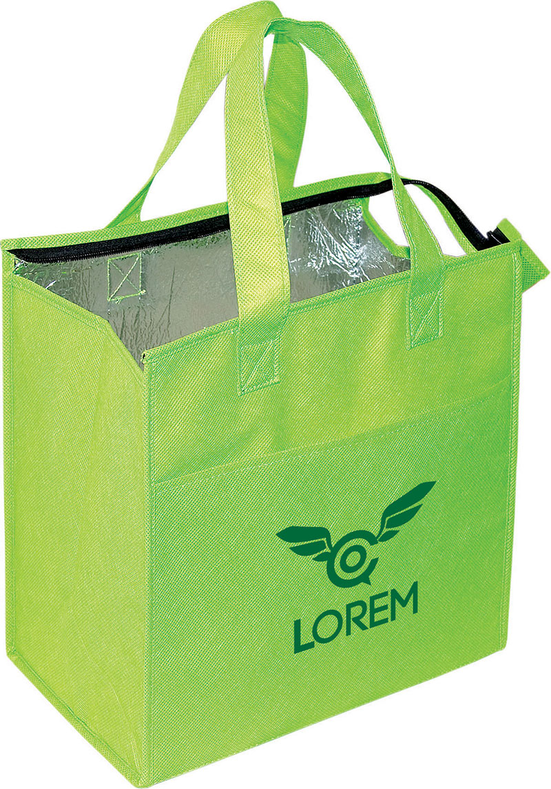 Insulated Grocery Tote - Lime Green