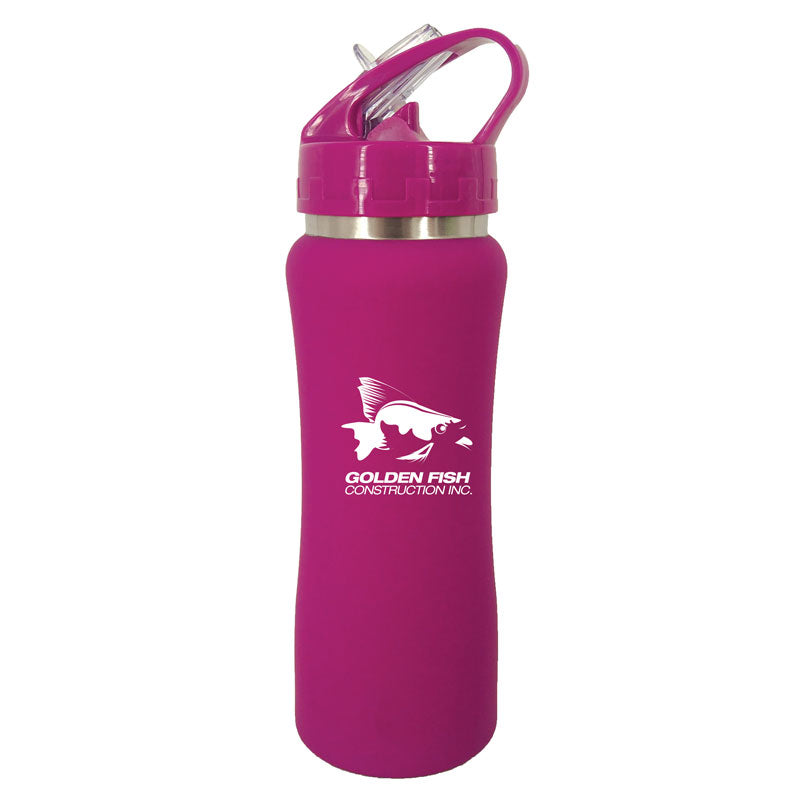 Clear Spout Water Bottle - Fuschia