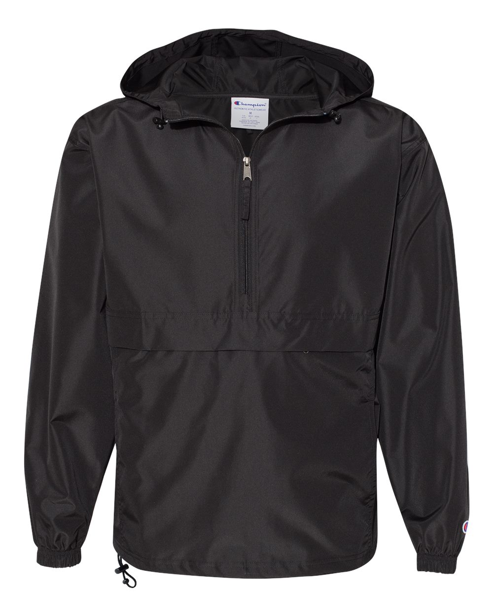 Champion Adult Packable Anorak Quarter-Zip Jacket - Black