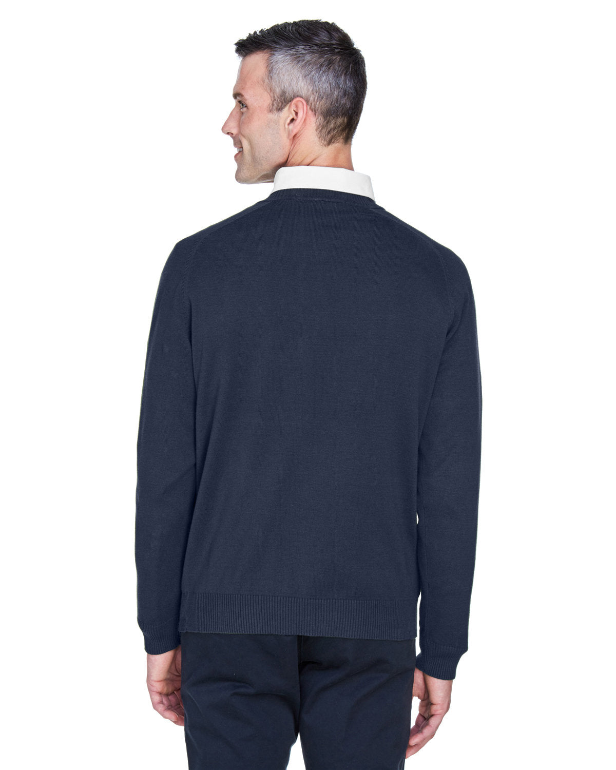 Devon & Jones Men's V-Neck Sweater - Back