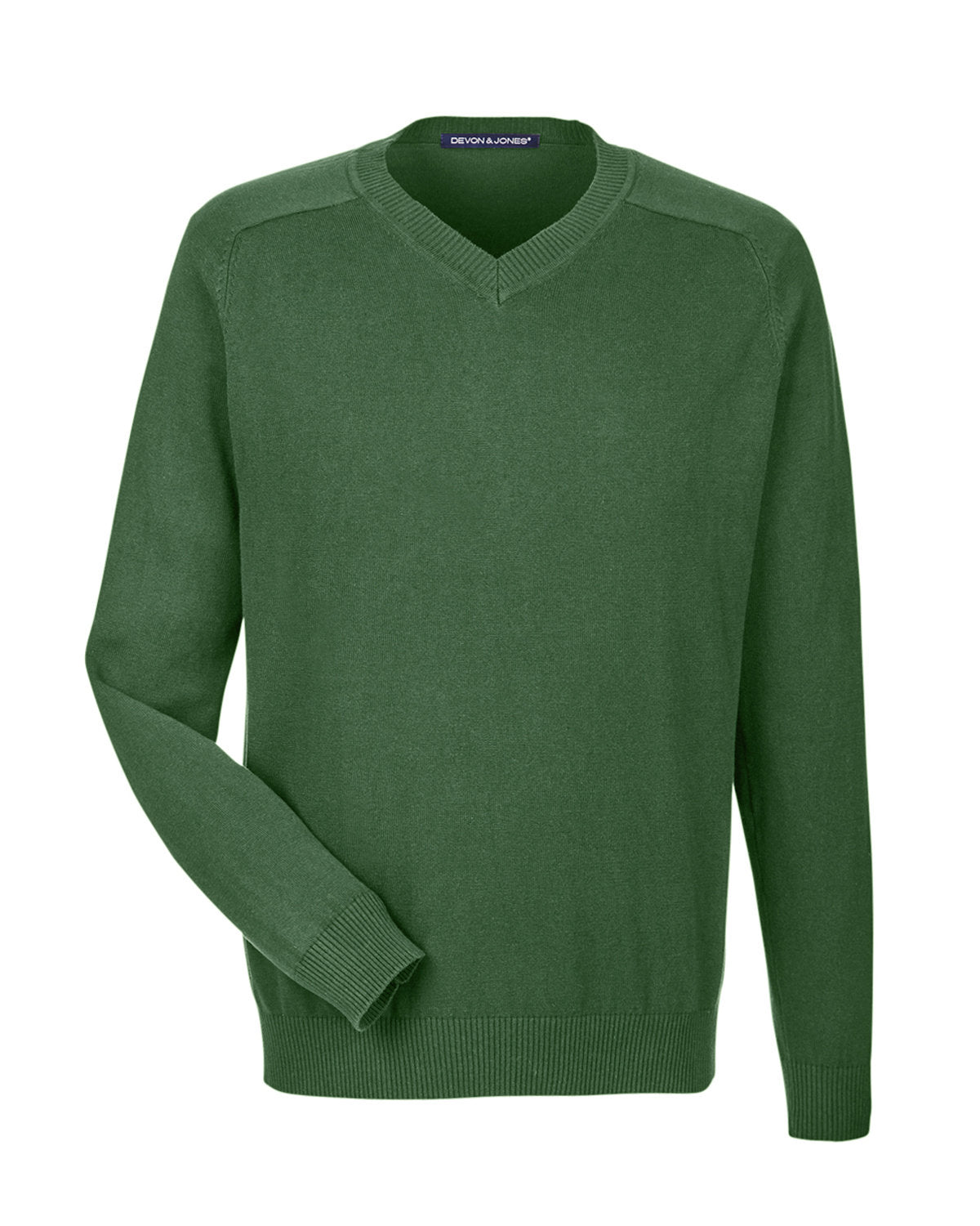 Devon & Jones Men's V-Neck Sweater - Forest