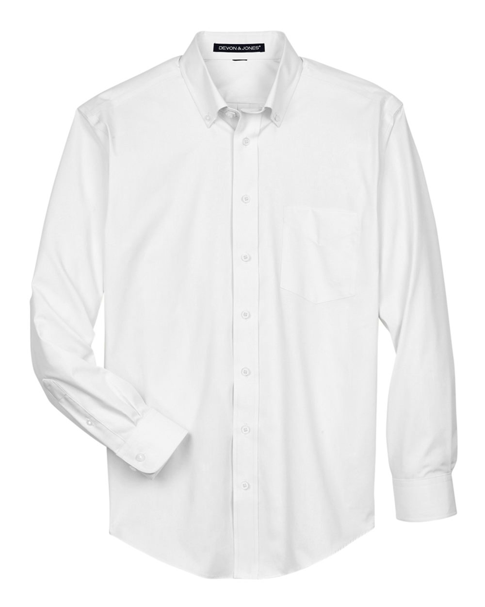 Devon & Jones Men's Crown Collection® Solid Oxford Woven Shirt - White