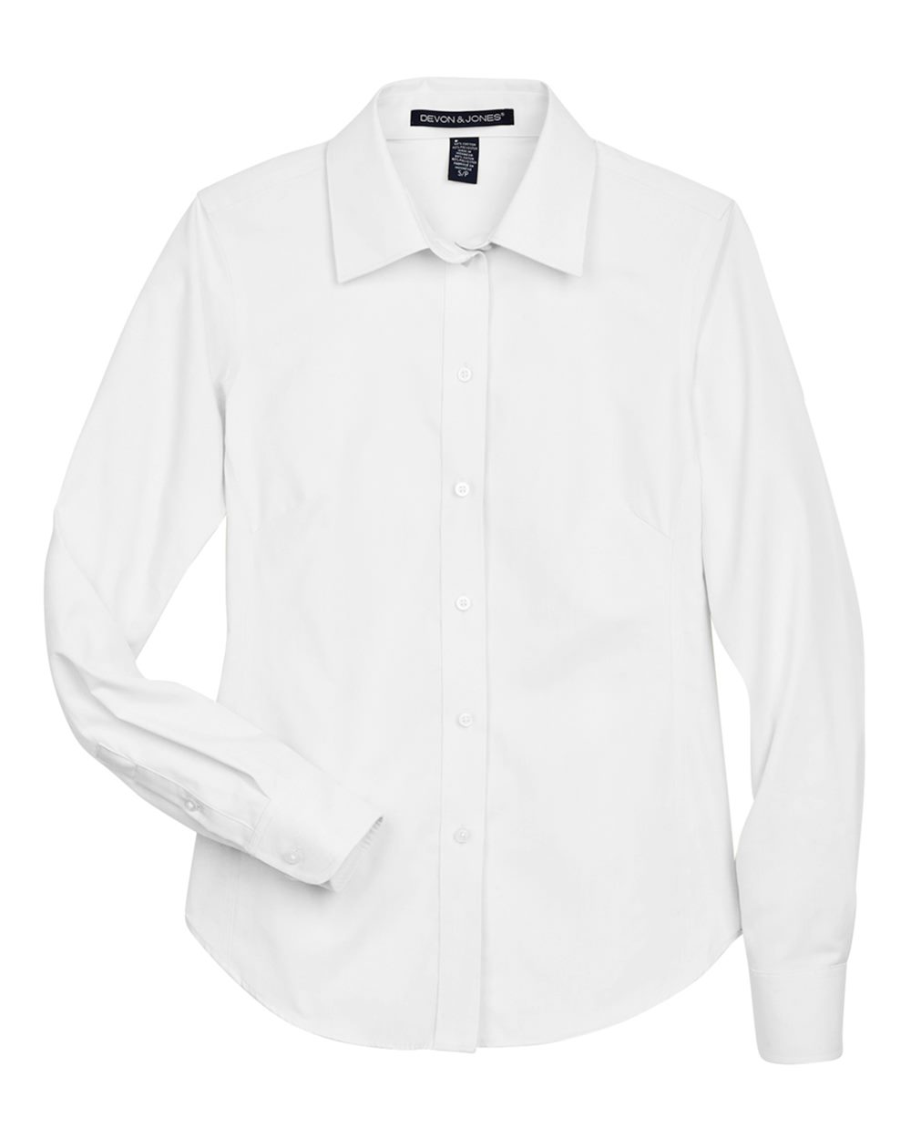 Devon & Jones Ladies' Crown Collection® Solid Oxford Woven Shirt - White