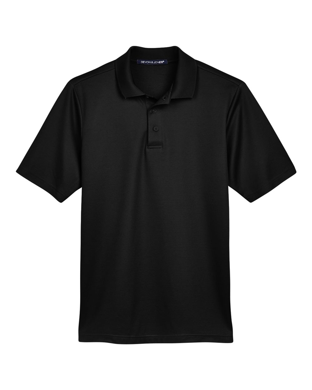 Devon & Jones CrownLux Performance™ Men's Plaited Polo - Black