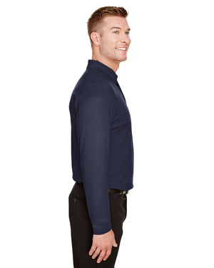 Devon & Jones CrownLux Performance® Tall Plaited Long Sleeve Polo - Side