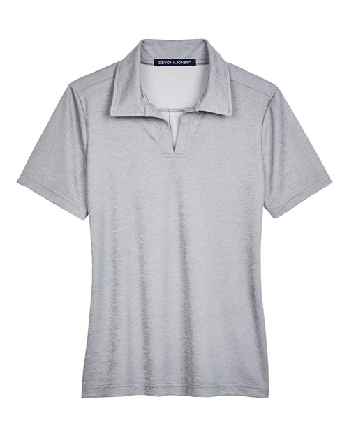 Devon & Jones CrownLux Performance® Ladies' Address Melange Polo - Grey Melange
