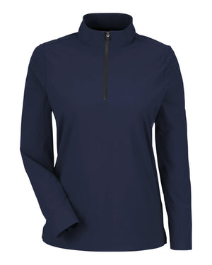 Devon & Jones CrownLux Performance® Ladies' Windsor Welded Quarter-Zip - Navy