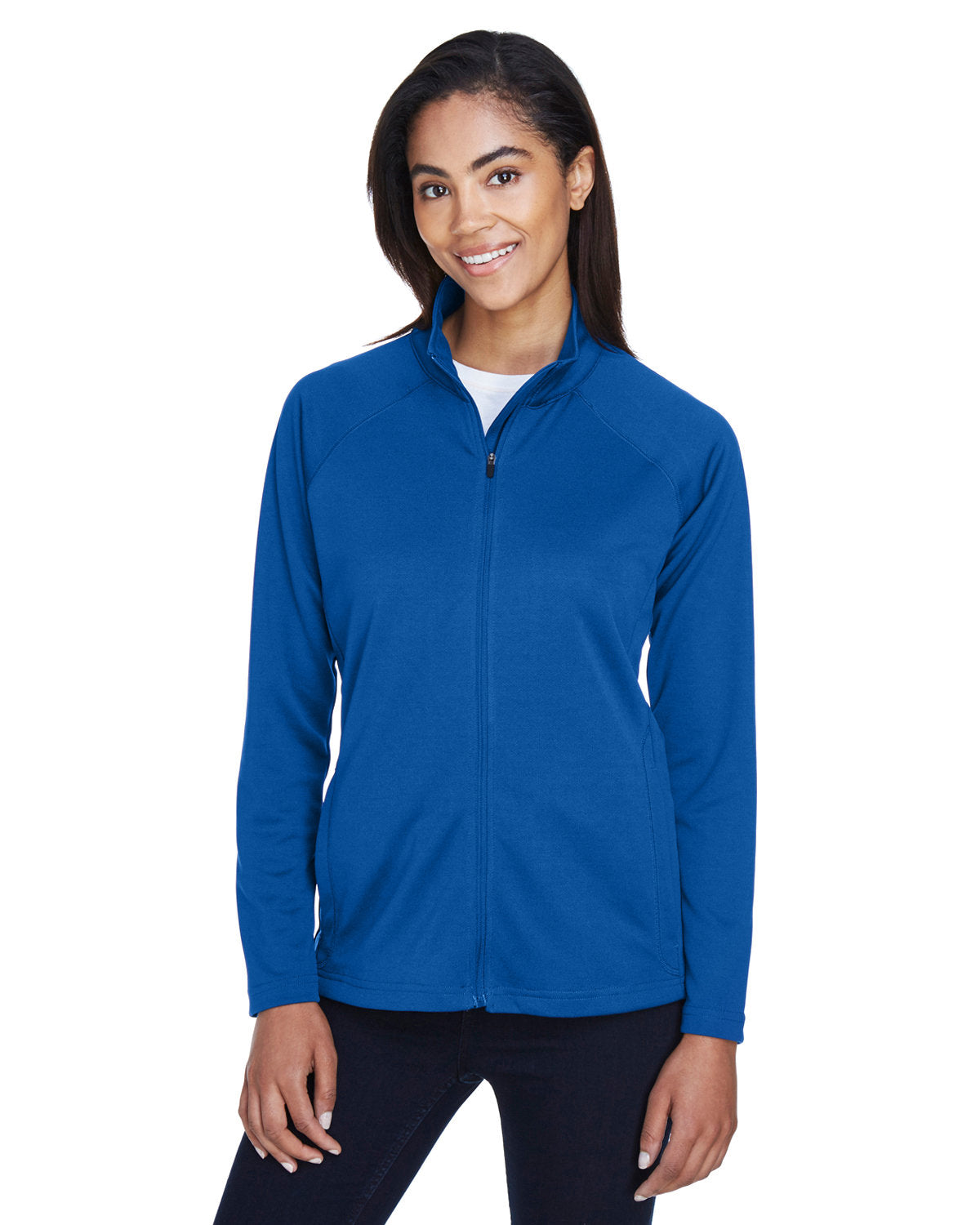 Devon & Jones Ladies' Stretch Tech-Shell® Compass Full-Zip - True Royal