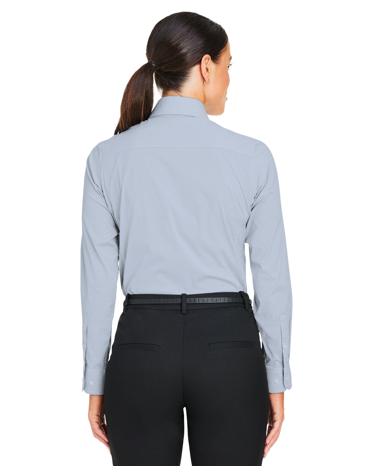 Devon & Jones CrownLux Performance® Ladies' Microstripe Shirt - Back