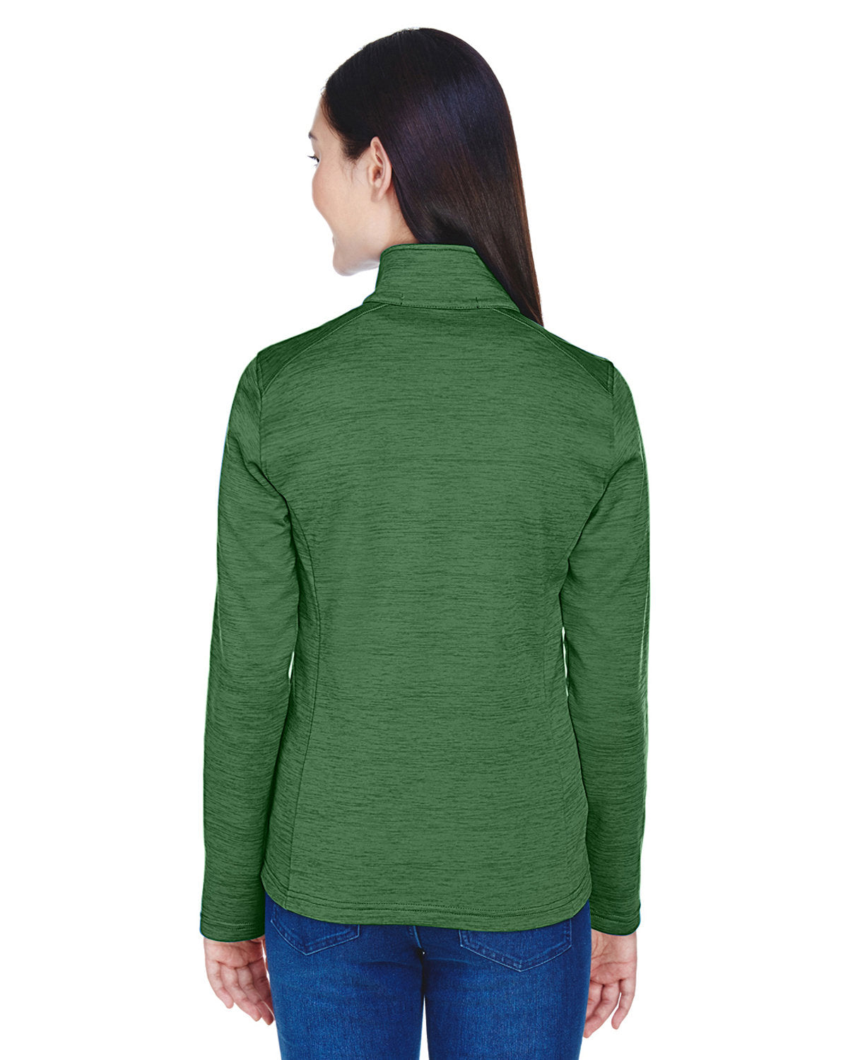Devon & Jones Ladies' Newbury Mélange Fleece Quarter-Zip - Back
