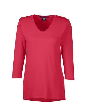 Devon & Jones Ladies' Perfect Fit™ Bracelet-Length V-Neck Top - Neck Top
