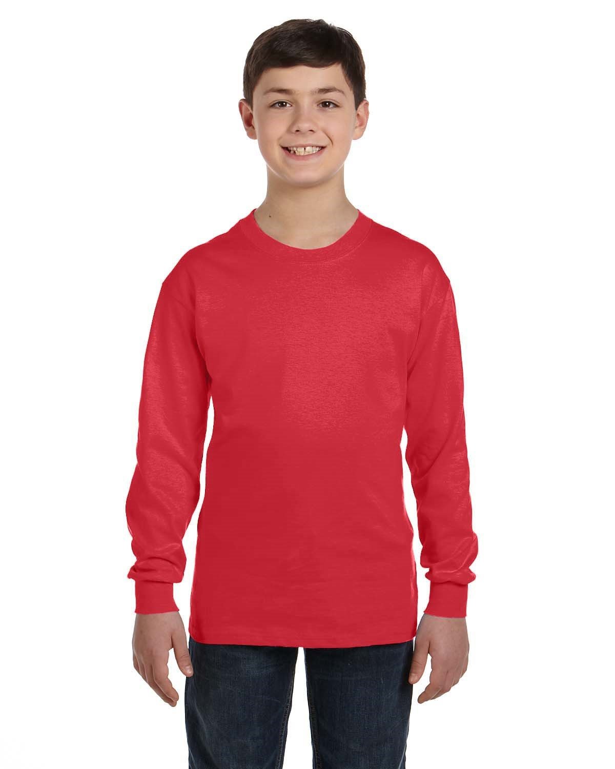 Gildan Youth Heavy Cotton™ Long-Sleeve T-Shirt - Front