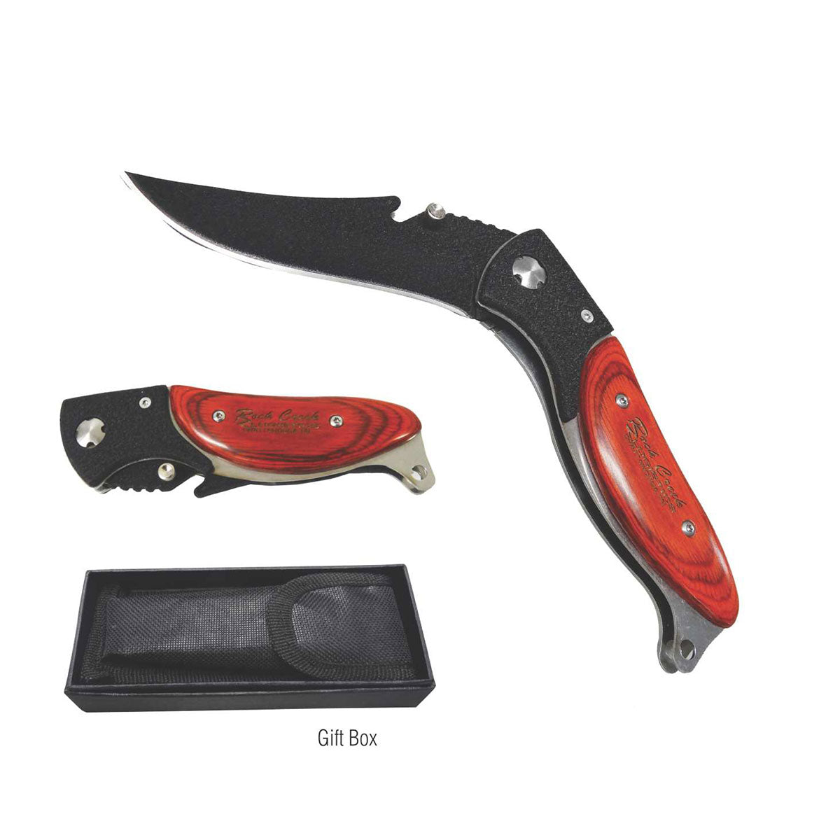 Rosewood Sporting Pocket Knife - group