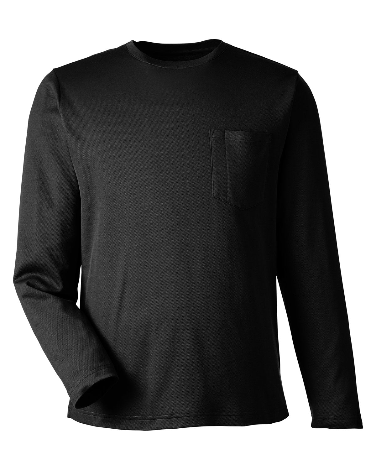 Harriton Unisex Charge Snag and Soil Protect Long-Sleeve T-Shirt - Black