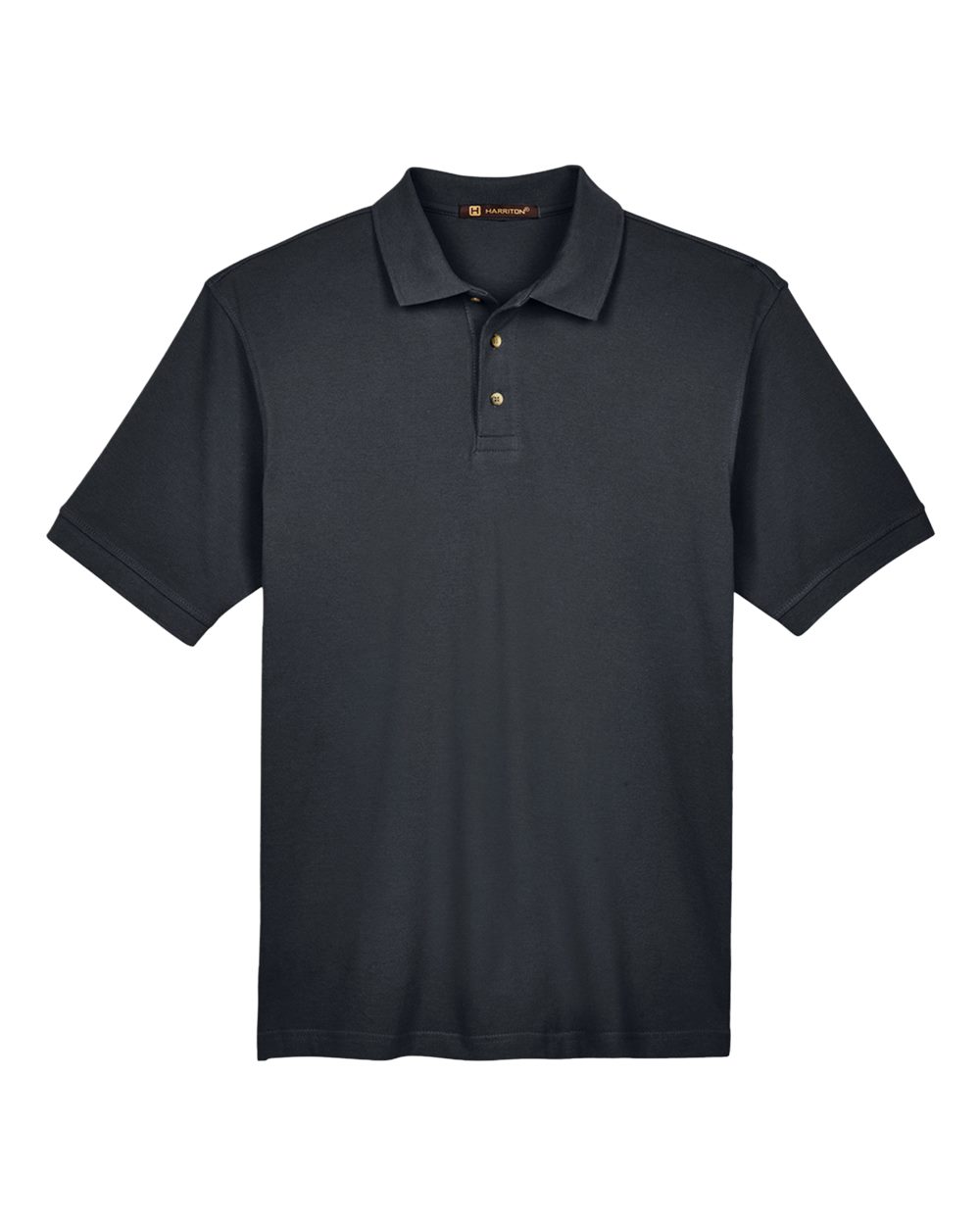 Harriton Men's Tall Short-Sleeve Polo - Black