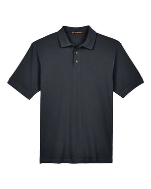 Harriton Men's Tall Short-Sleeve Polo - Black