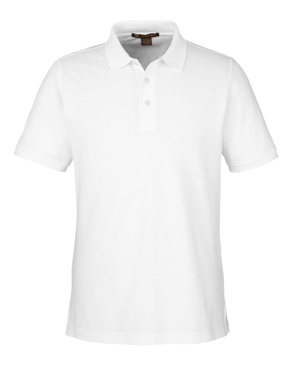 Harriton Men's Valiant Cotton Snag Protect Polo - White
