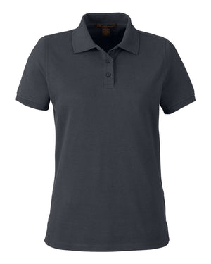 Harriton Ladies' Valiant Cotton Snag Protect Polo - Dark Charcoal