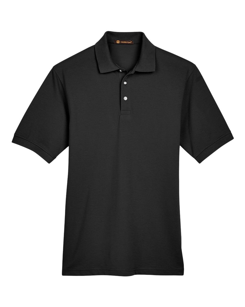 Harriton Men's 5.6 oz. Easy Blend Polo - Black